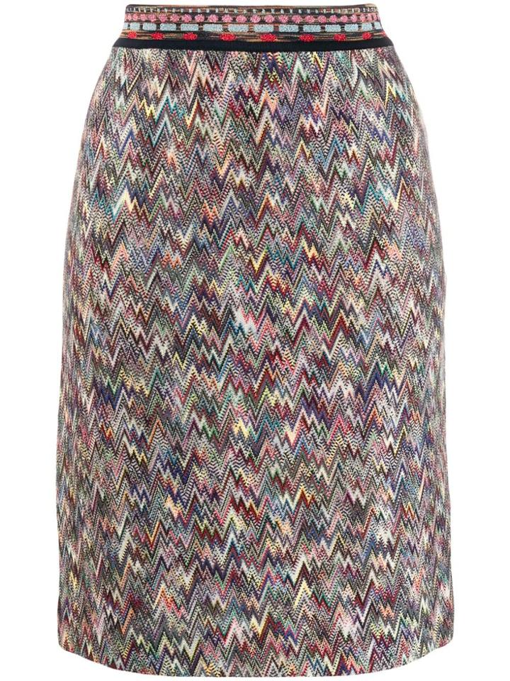 Missoni Knitted Pencil Skirt - Neutrals