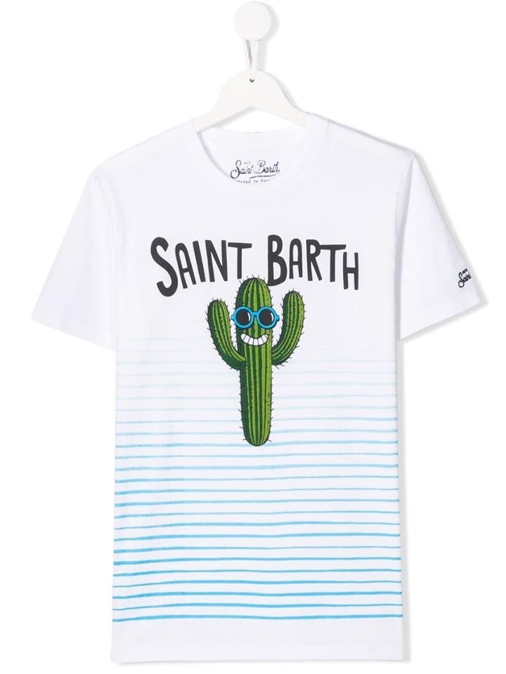 Mc2 Saint Barth Kids Printed T-shirt - White