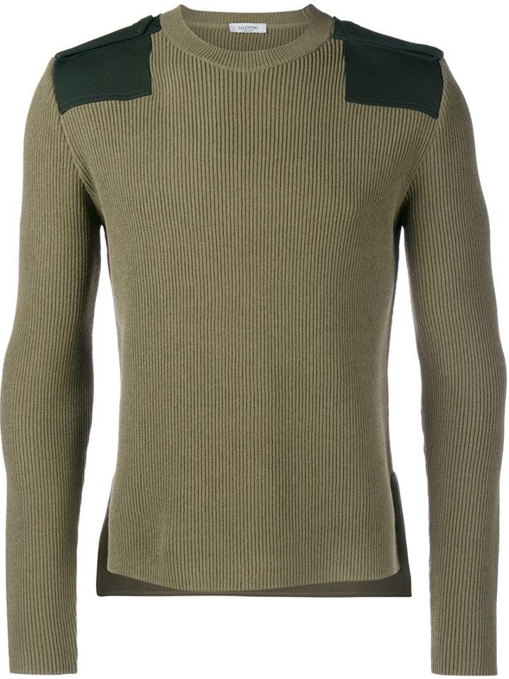 Valentino Army Jumper, Men's, Size: Small, Green, Viscose/polyester/cotton/spandex/elastane