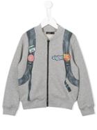 Junior Gaultier Printed Bomber Jacket, Boy's, Size: 12 Yrs, Grey