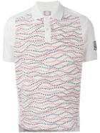 Moncler Gamme Bleu Star Print Polo Shirt, Men's, Size: L, White, Cotton