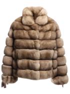 Liska Sable Fur Coat, Women's, Size: 42, Brown, Sable