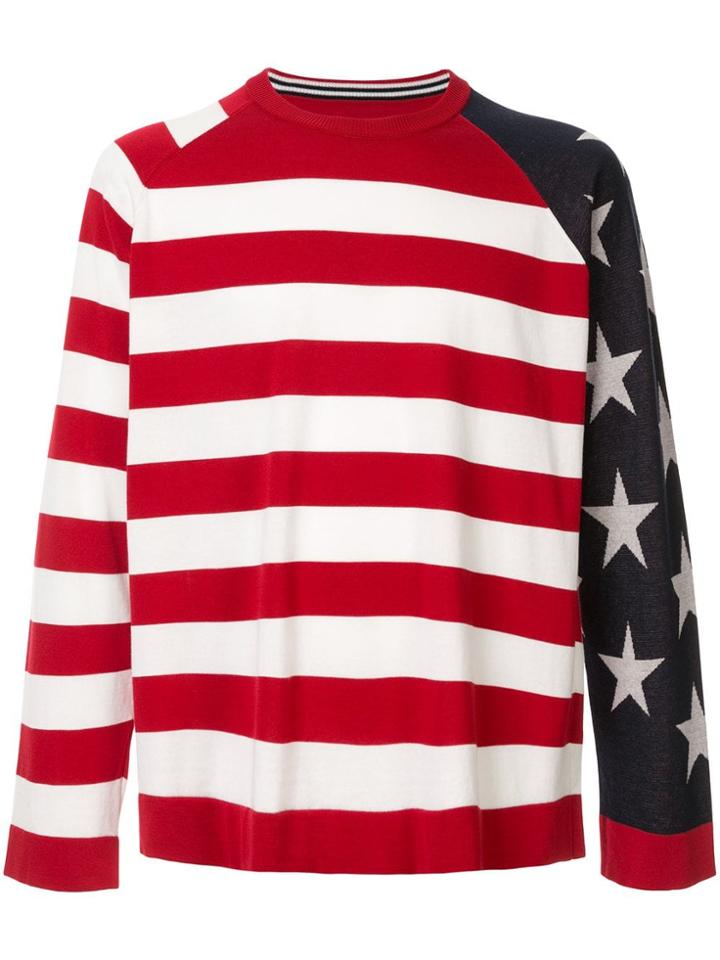 Takahiromiyashita The Soloist Stars And Stripes Jumper - White