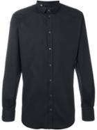 Dolce & Gabbana Slim Collar Shirt, Men's, Size: 40, Black, Cotton/spandex/elastane