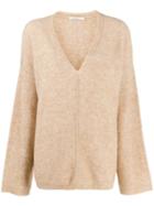 Mes Demoiselles Loose V-neck Jumper - Neutrals