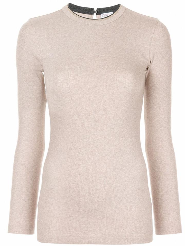 Brunello Cucinelli Long Sleeve Top - Brown