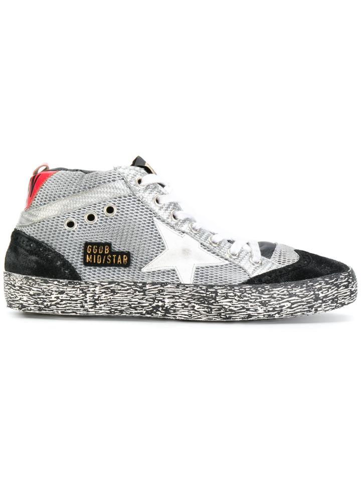 Golden Goose Deluxe Brand Mid Star Sneakers - Black