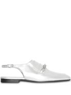 Burberry Link Detail Slingback Loafers - Silver