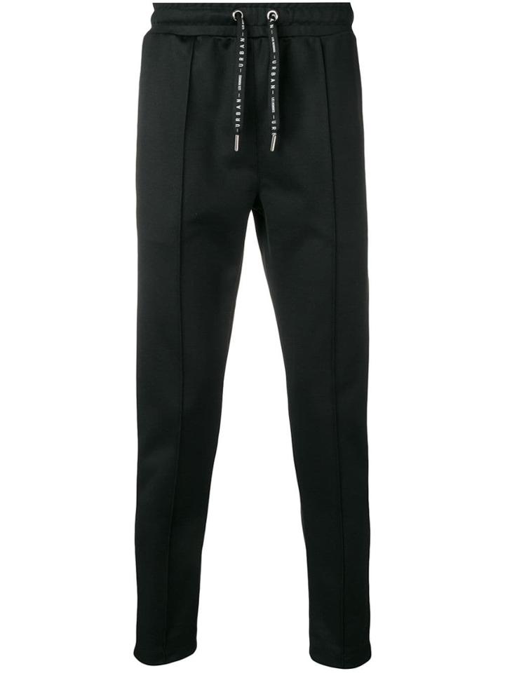 Les Hommes Urban Stripe Track Pants - Black