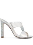René Caovilla Stud Embellished Sandals - Silver