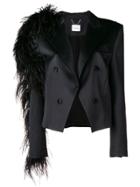 Magda Butrym Lubeck Feather Applique Blazer - Black