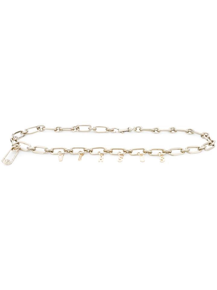 Versus Chain-link Logo Belt - Metallic