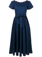 Vivetta Belted Poplin Midi Dress - Blue