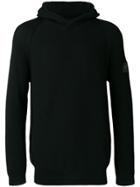 Stone Island Shadow Project Ribbed Hooded Jumper - Black
