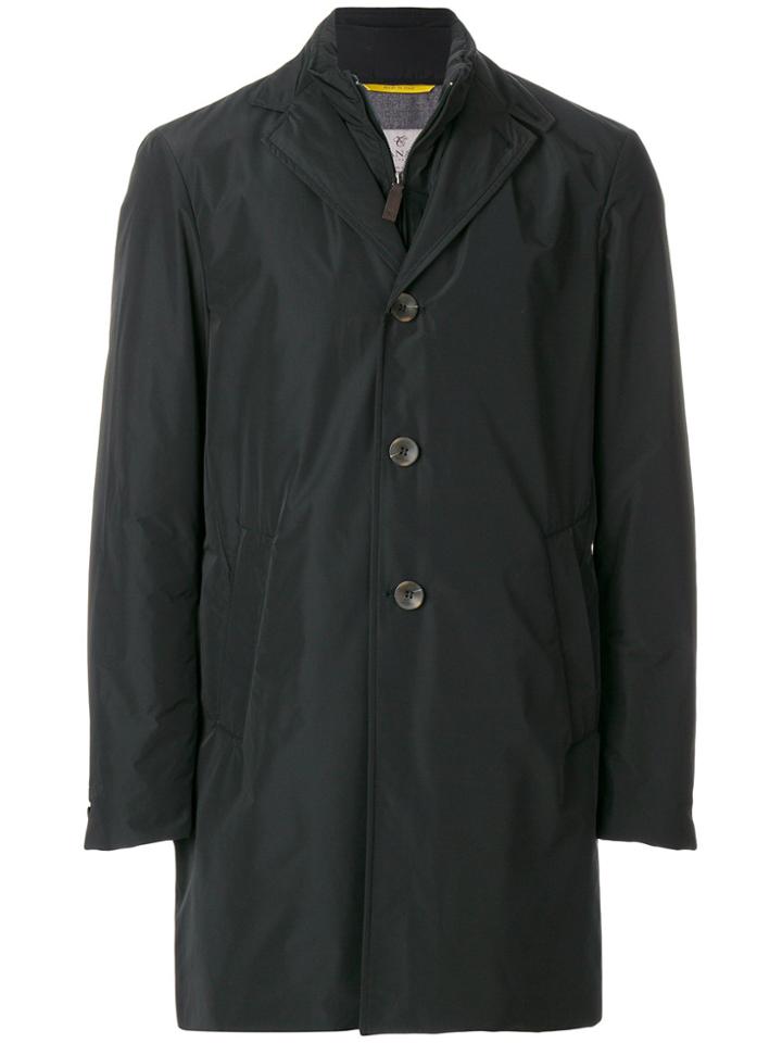 Canali Double Collar Coat - Black