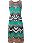 Missoni - Zig Zag Dress - Women - Cotton/viscose - 40, Green, Cotton/viscose