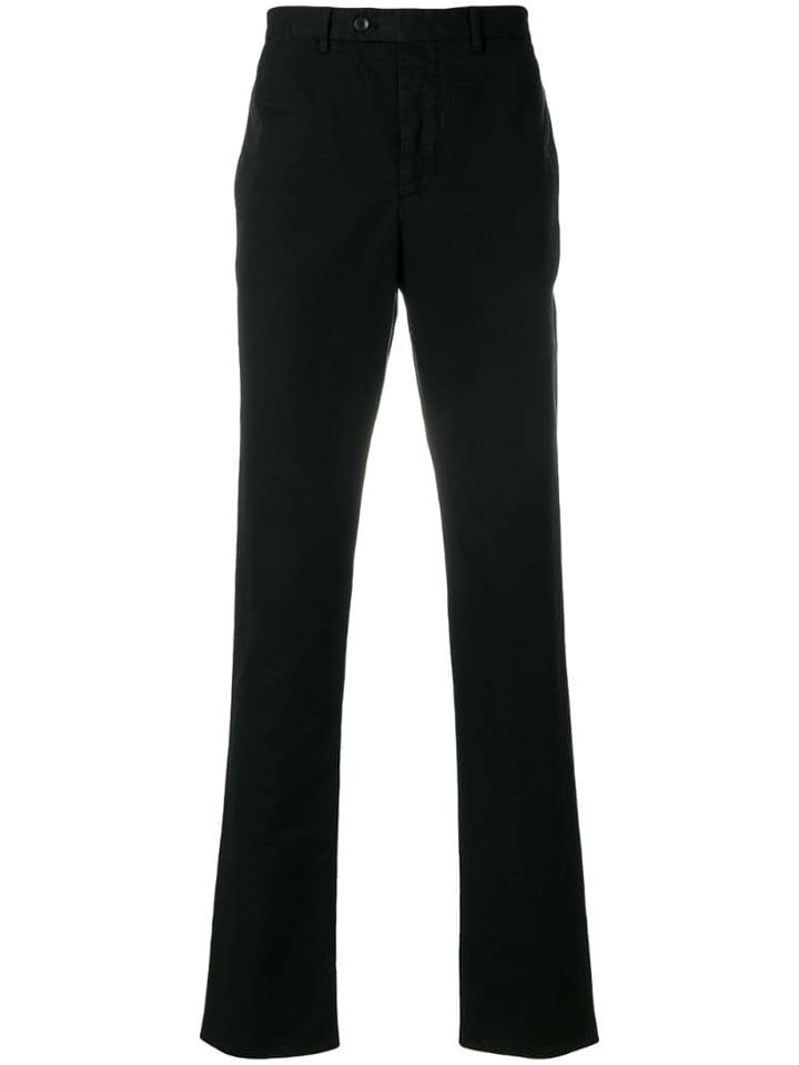 Officine Generale Cropped Tapered Trousers - Black