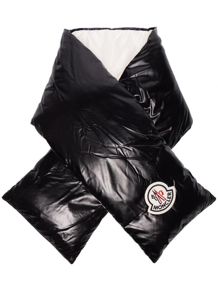 Moncler Puffer Stamp Logo Scarf - Black