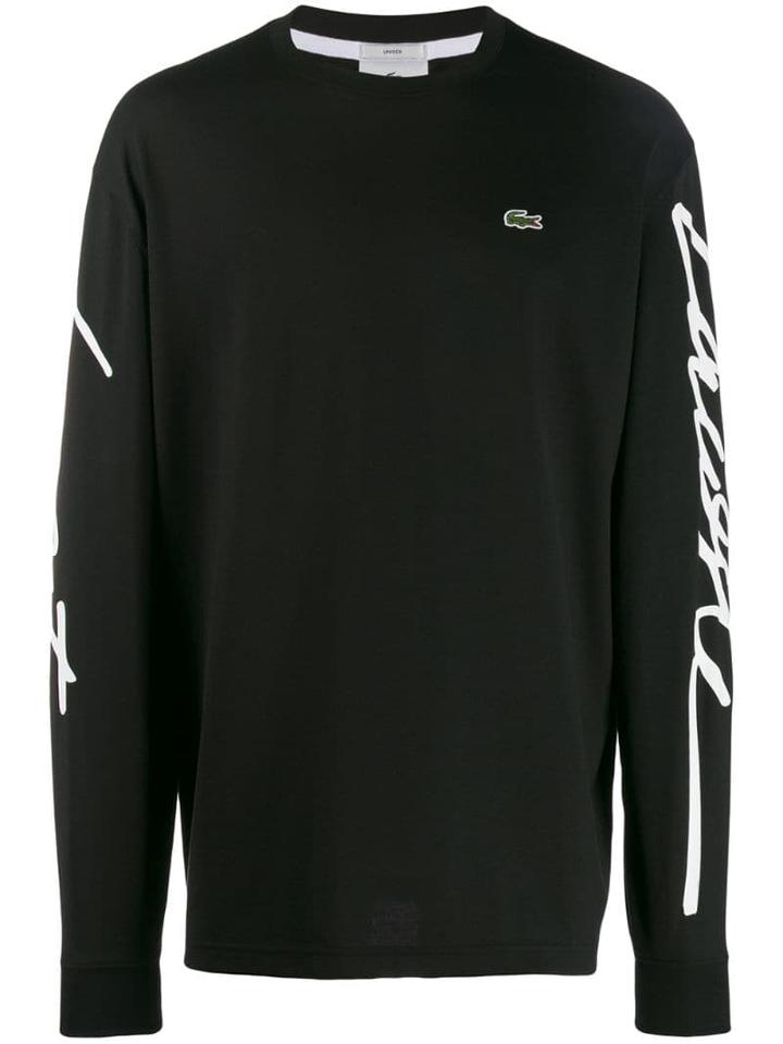 Lacoste Live Logo Embroidered Sweatshirt - Black