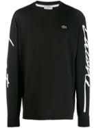 Lacoste Live Logo Embroidered Sweatshirt - Black