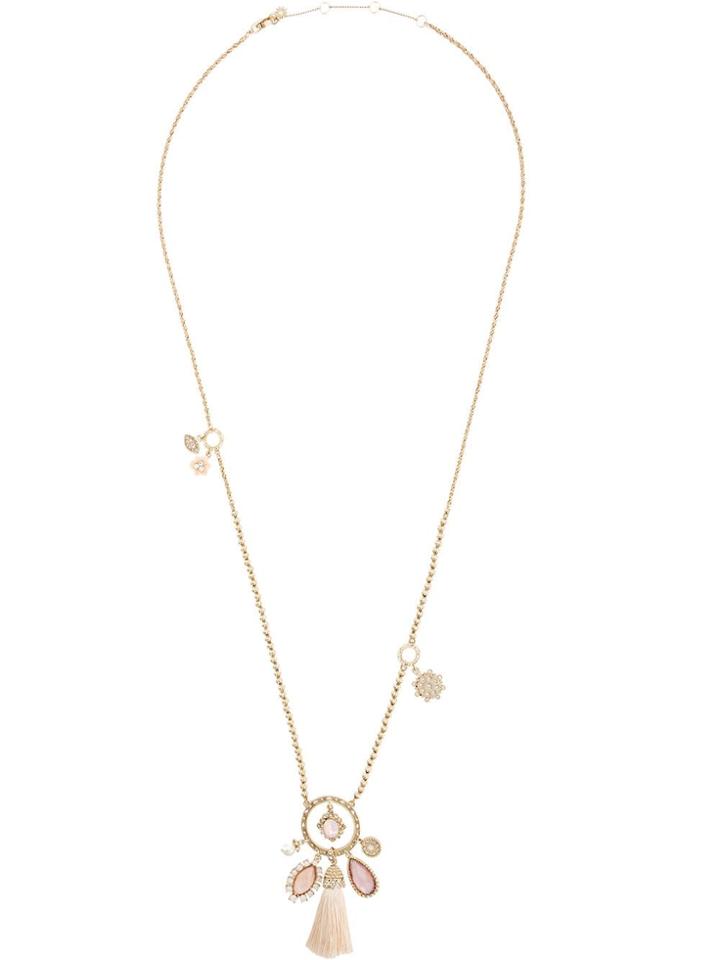 Marchesa Notte Tassel Gemstone Necklace - Yellow