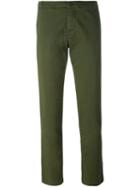 P.a.r.o.s.h. Cigarette Cropped Trousers, Women's, Size: Xs, Green, Cotton/spandex/elastane