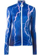 Carven Zipped Fitted Jacket, Women's, Size: Small, Blue, Polyamide/spandex/elastane/polyurethane