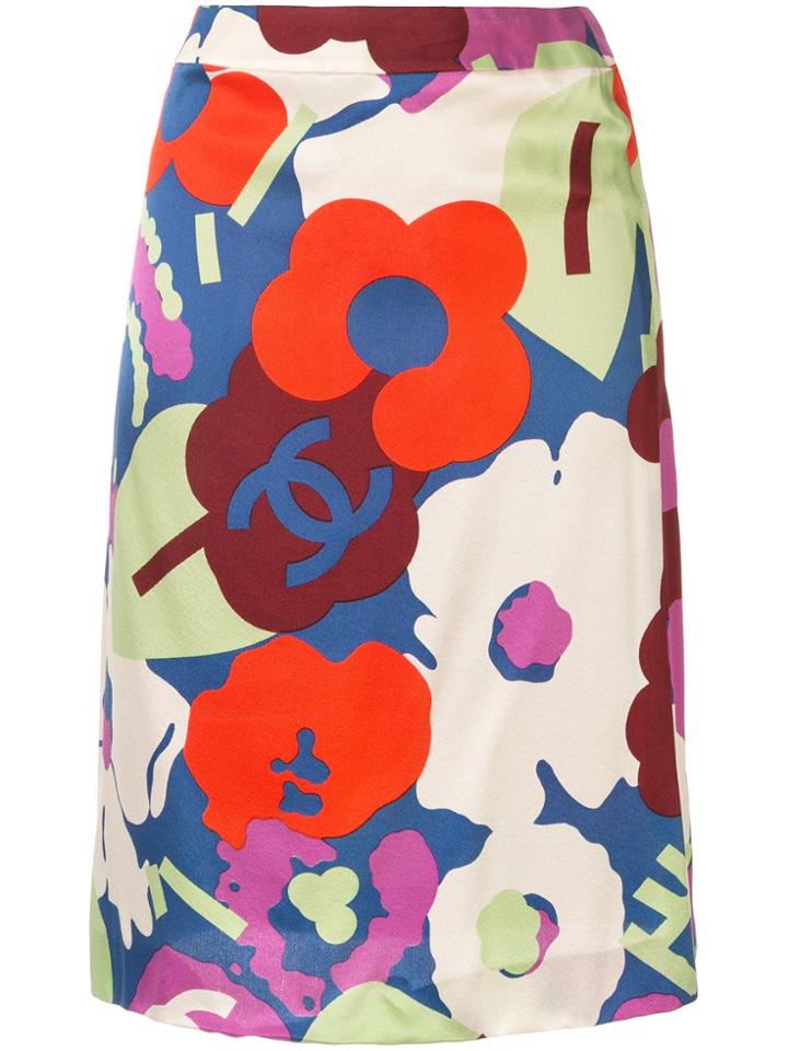 Chanel Pre-owned Multicoloured Pencil Skirt