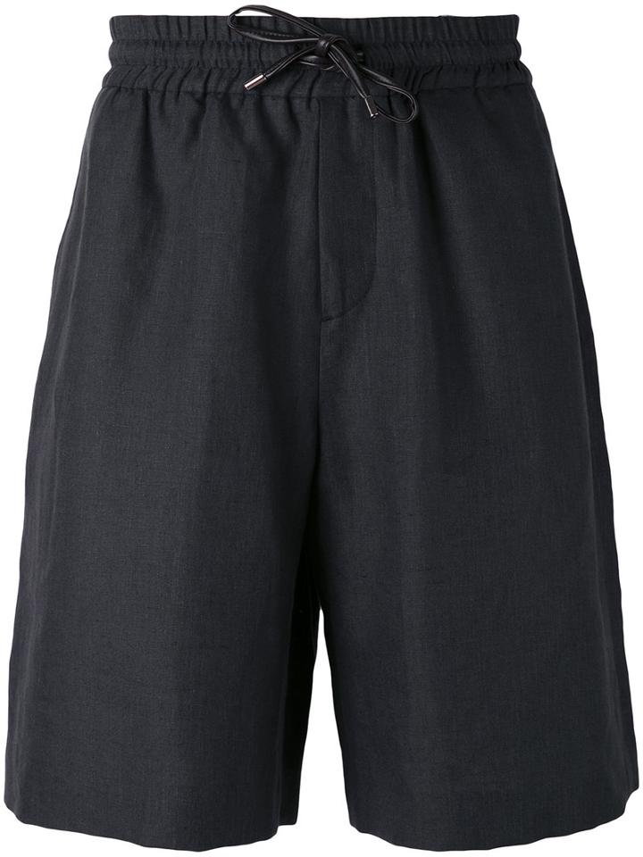 Bernardo Giusti - Lightweight Shorts - Men - Cotton/linen/flax - 52, Black, Cotton/linen/flax