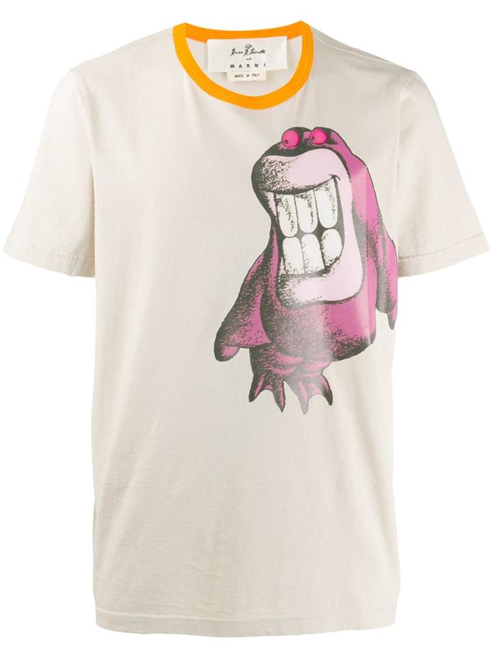 Marni Monster Print T-shirt - Neutrals