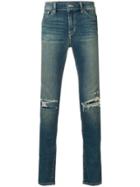 Stampd Distressed Skinny Jeans - Blue