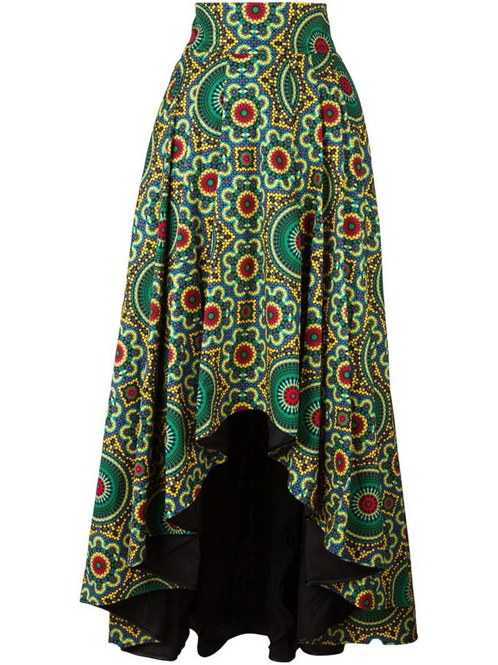 Ultràchic Printed Maxi Skirt, Women's, Size: 42, Cotton/spandex/elastane