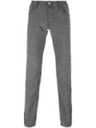 Jacob Cohen Skinny Fit Trousers, Men's, Size: 35, Grey, Silk/cotton/polyamide/spandex/elastane