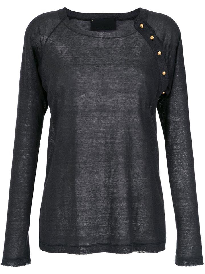 Andrea Bogosian Studded Longsleeved Blouse - Black