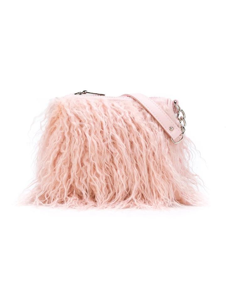 Simonetta Fluffy Shoulder Bag, Girl's, Pink/purple