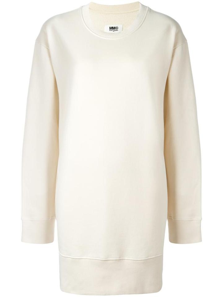 Mm6 Maison Margiela Sweatshirt Dress, Women's, Size: Small, Nude/neutrals, Cotton/spandex/elastane