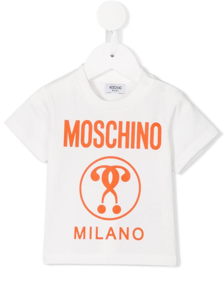 Moschino Kids - Logo Print T-shirt - Kids - Cotton - 3-6 Mth, White