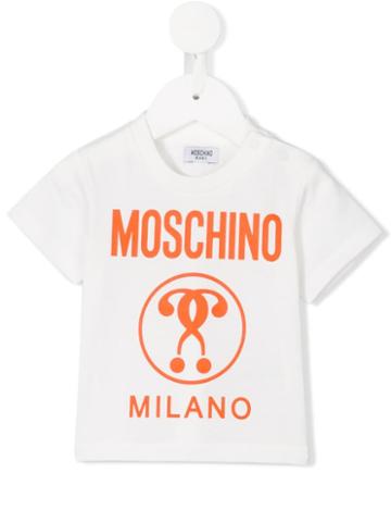 Moschino Kids - Logo Print T-shirt - Kids - Cotton - 3-6 Mth, White