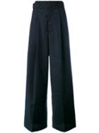 Diesel - Taylor Wide Leg Trousers - Women - Cotton/linen/flax/polyester/wool - 25, Women's, Blue, Cotton/linen/flax/polyester/wool