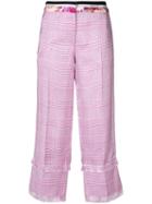 Emilio Pucci Plaid Cropped Trousers - Pink