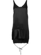 Paco Rabanne Sleeveless Drawstring Hem Dress, Women's, Size: 36, Black, Silk/polyamide/viscose/brass