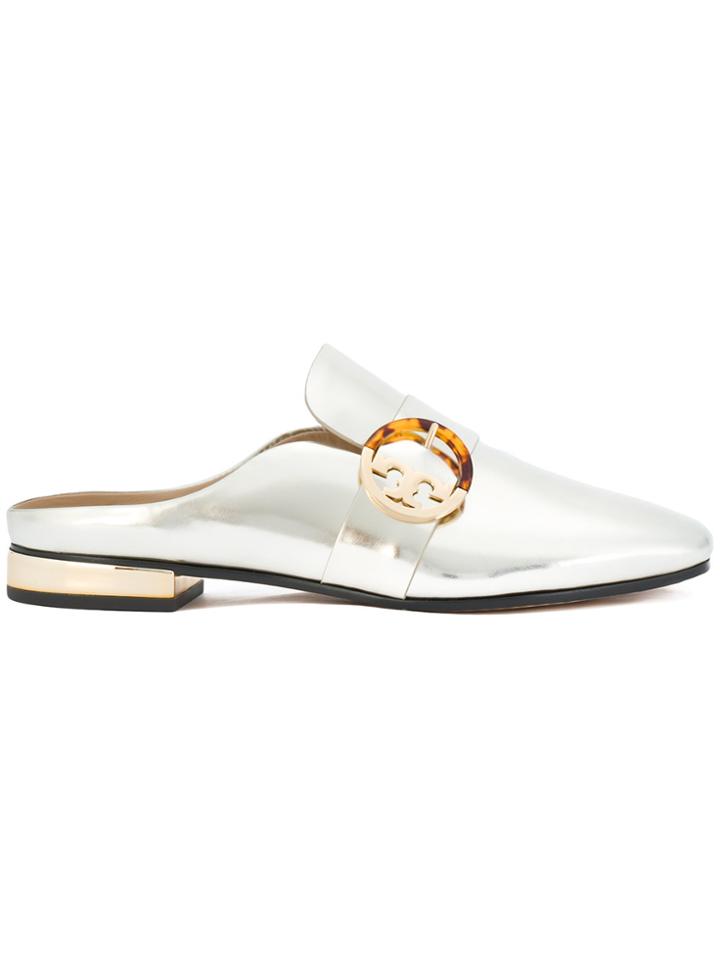 Tory Burch Sidney Mules - Metallic