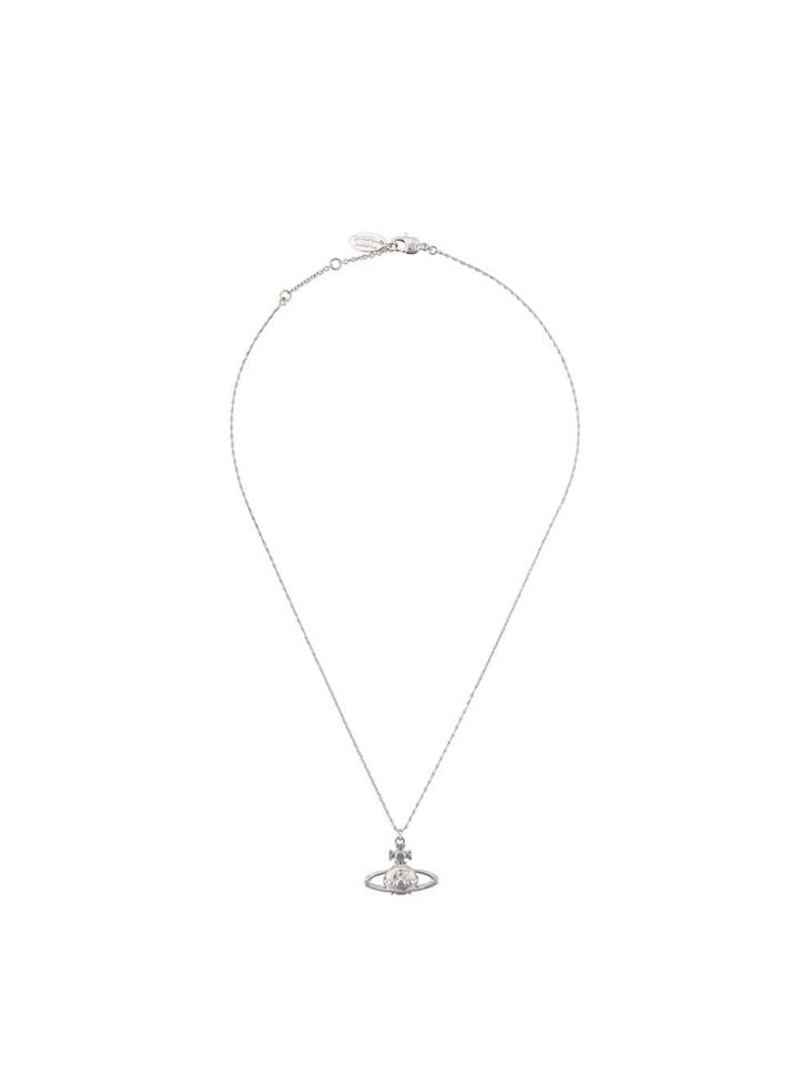 Vivienne Westwood Orb Drop Necklace - Silver