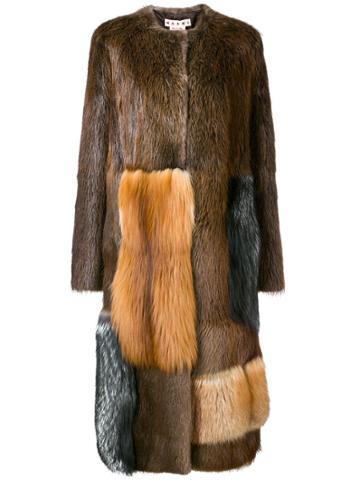 Marni Mesh Fur Coat - Brown