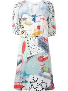 Tsumori Chisato Balloon Sleeve Print Dress