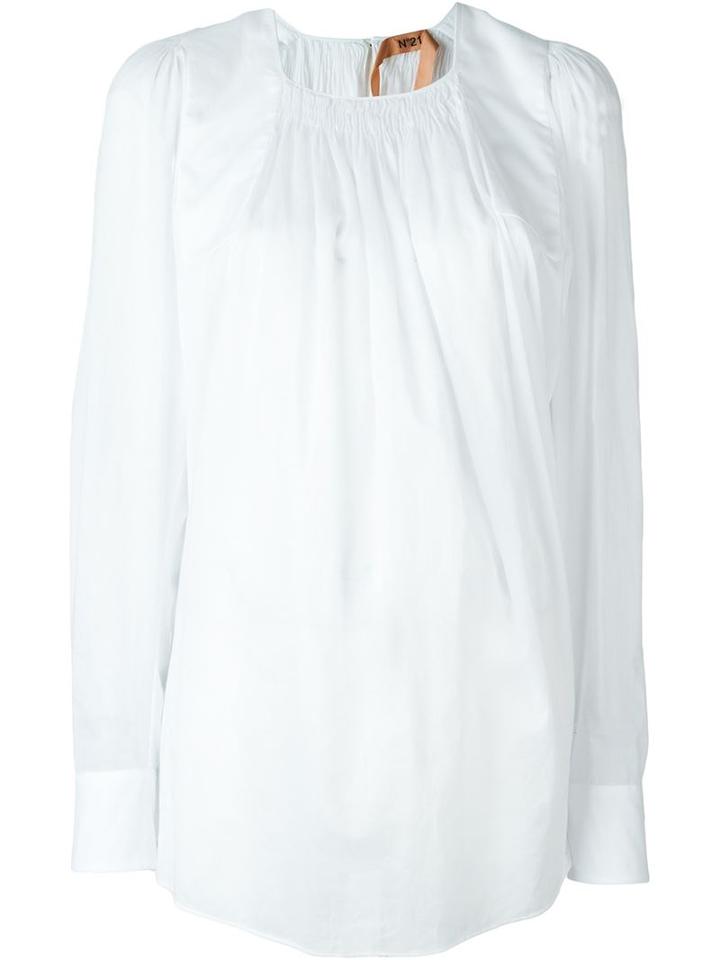 No21 Oversized Blouse, Women's, Size: 44, White, Cotton