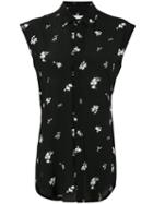 Golden Goose Deluxe Brand - Floral Sleeveless Shirt - Women - Silk - M, Black, Silk