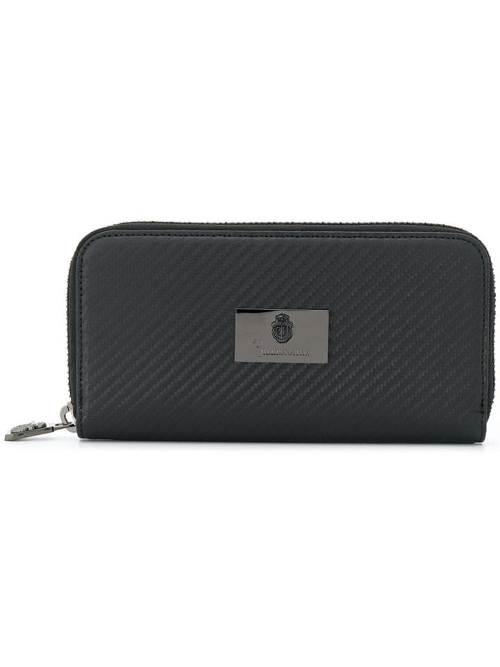 Billionaire Zip Around Logo Wallet - Grey