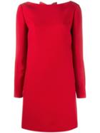 Valentino Mini Bow Embellished Dress - Red