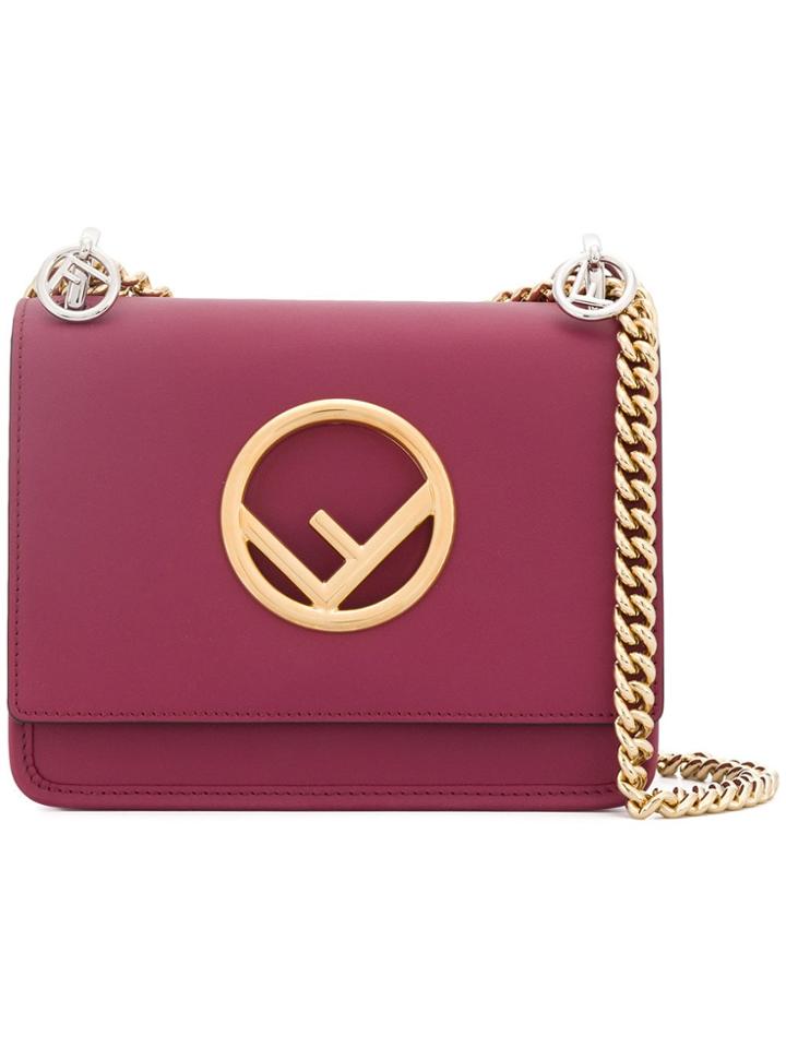 Fendi Logo Shoulder Bag - Pink